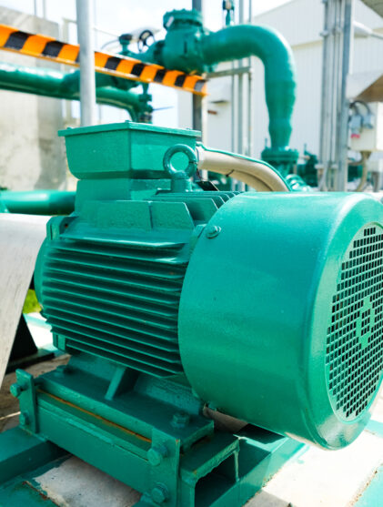 Centrifugal pump and motor in power plant