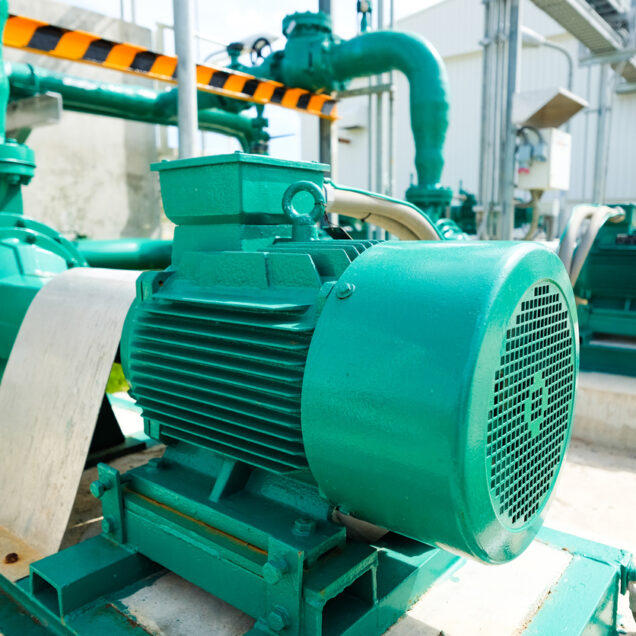 Centrifugal pump and motor in power plant