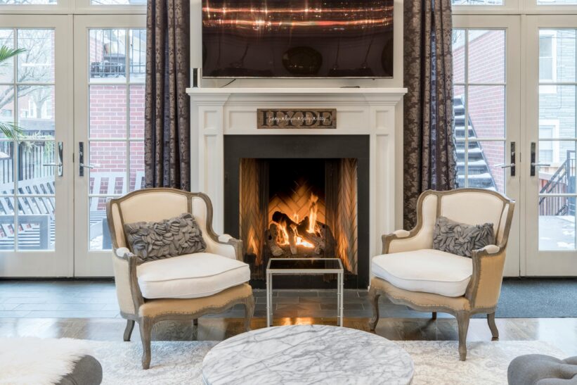 e fireplace