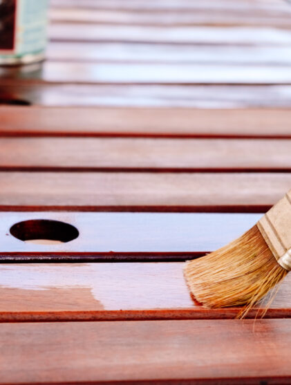 Deck staining