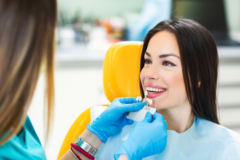 Dental patient getting crowns