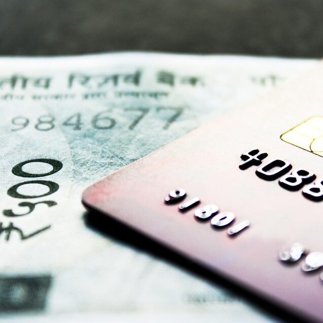 Money bill and credit card
