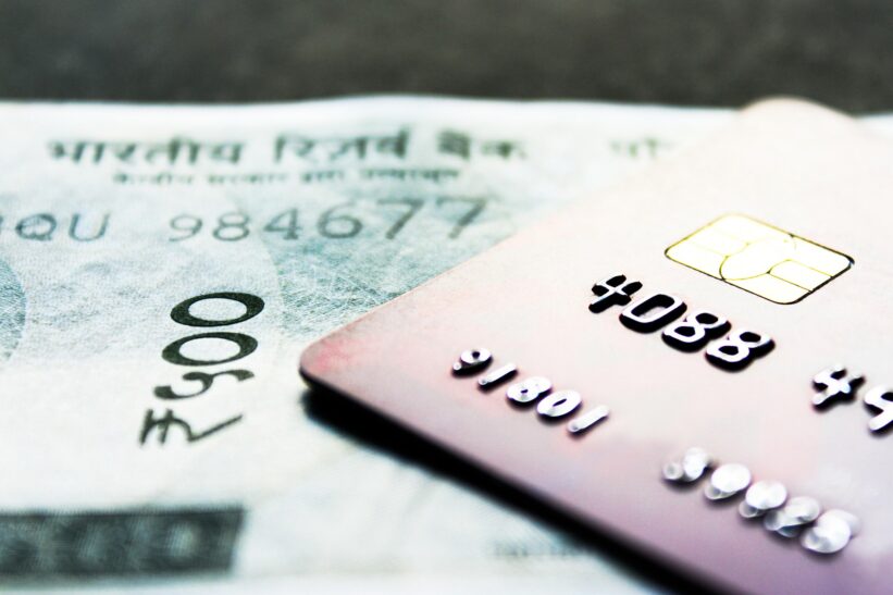 Money bill and credit card