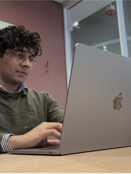 man at computer