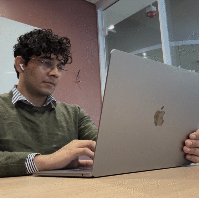 man at computer