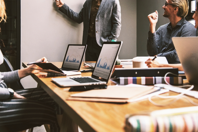 group of people in a meeting