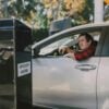 person in drive-thru