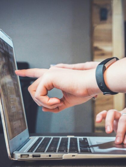 person using a laptop