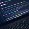 laptop with codes