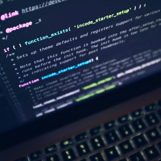 laptop with codes