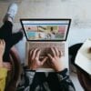 person using a laptop