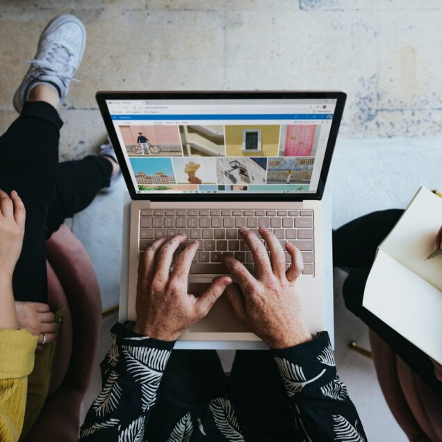 person using a laptop