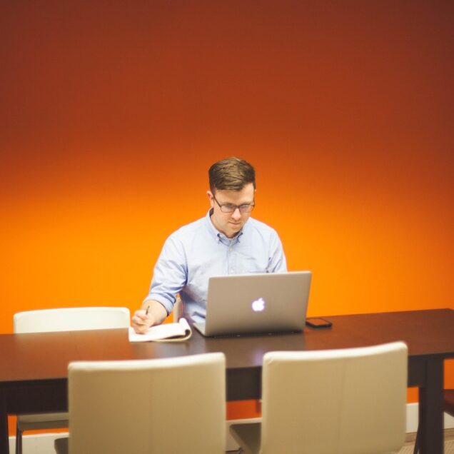 man using a laptop