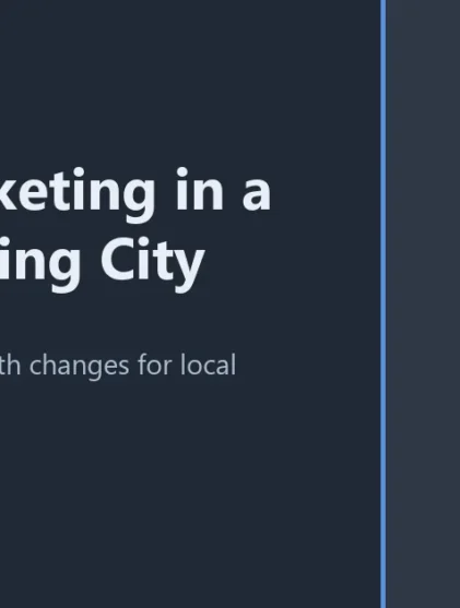 Local marketing in a fast-growing suburban city