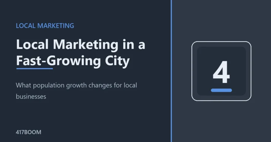 Local marketing in a fast-growing suburban city