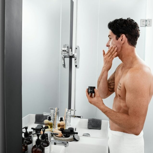 man with sink